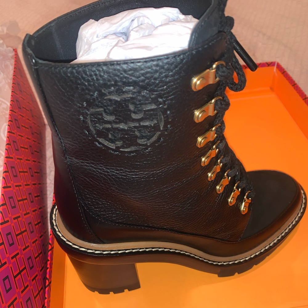 Tory Burch Miller Leather Lug Sole Bootie